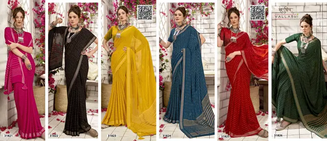 Shridha Vol 4 By Vallabhi Georgette Printed Sarees Wholesale Market In Surat